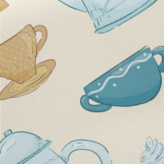 Elegant Afternoon Tea Snacks Midweight Cotton Poplin