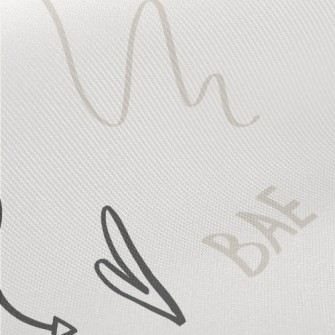 Random Text Graffiti Midweight Cotton Poplin