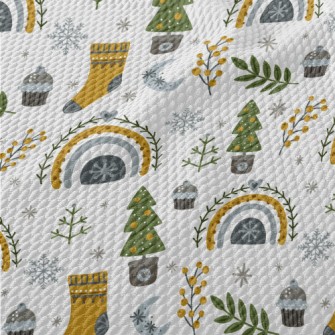 Christmas Tree Potted Socks Birdseye Piqué