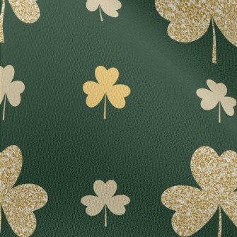 Shiny Gold Clover Chiffon
