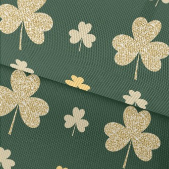 Shiny Gold Clover Waterproof Oxford