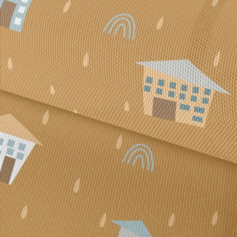 Small Village On A Rainy Day Waterproof Oxford