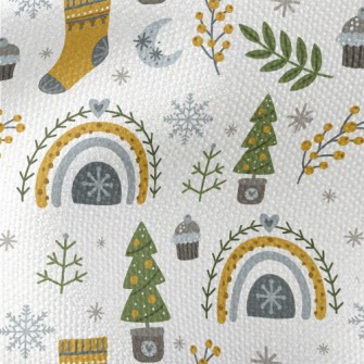 Christmas Tree Potted Socks Waterproof Canvas