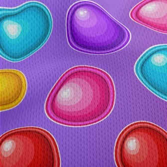 Colorful Polka Dots Athletic Mesh Flat Back