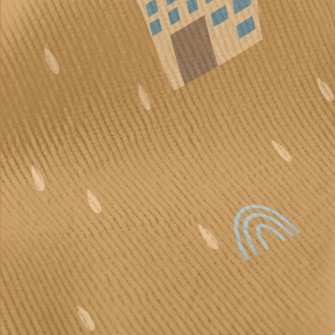 Small Village On A Rainy Day Standard Corduroy