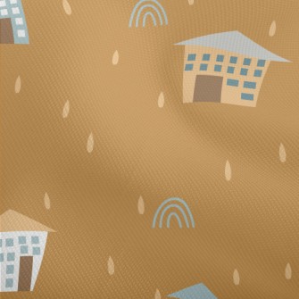 Small Village On A Rainy Day Dobby