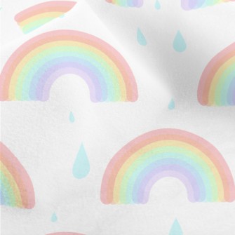 Rainy Day Fluorescent Rainbow Micro Fleece