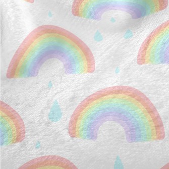 Rainy Day Fluorescent Rainbow Minky