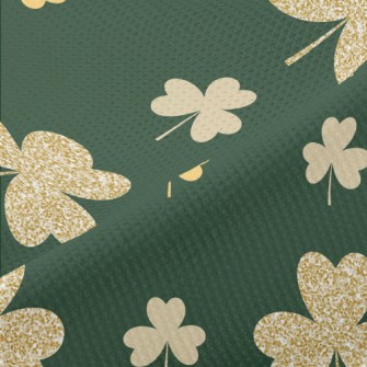Shiny Gold Clover Piqué