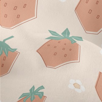 Square Water Chestnut Strawber Lightweight Performance Linen