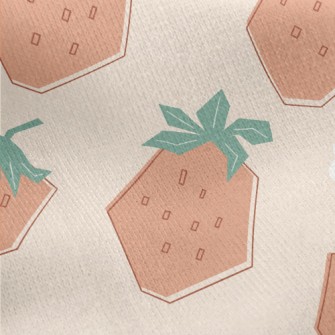 Square Water Chestnut Strawber Jersey Backed Fleece