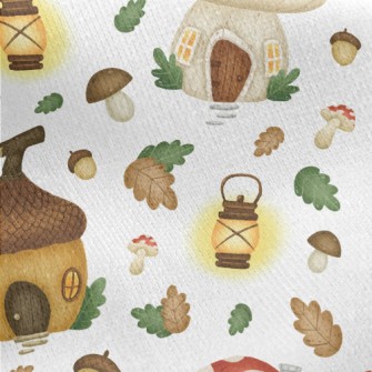 Mushroom And Hazelnut Shaped H Jersey Backed Fleece