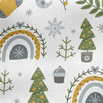 Christmas Tree Potted Socks Jersey Backed Fleece