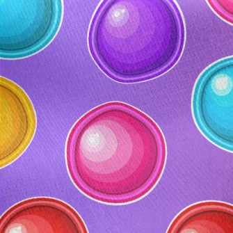 Colorful Polka Dots Jersey Backed Fleece