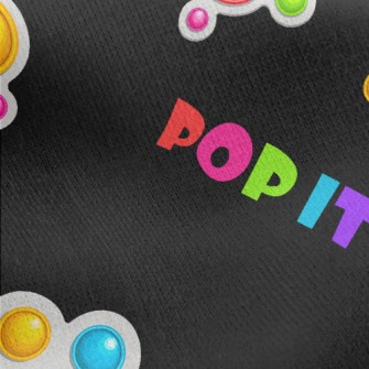 Pop Style Text Jersey Backed Fleece