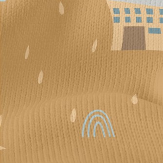 Small Village On A Rainy Day Stretch Jersey