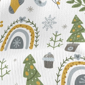 Christmas Tree Potted Socks Stretch Jersey