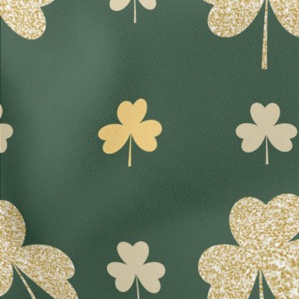 Shiny Gold Clover Lightweight Cotton Poplin