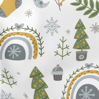 Christmas Tree Potted Socks Lightweight Cotton Poplin