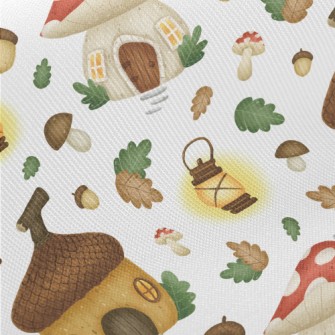 Mushroom And Hazelnut Shaped H Midweight Cotton Poplin