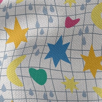 Cute Sun Starry Sky Doodle Waterproof Canvas