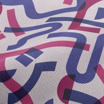 Two-color Curved Lines Performance Linen