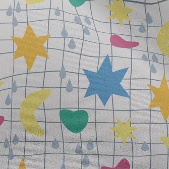 Cute Sun Starry Sky Doodle Chiffon