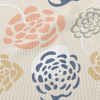 Elegant Blooming Flowers Birdseye Piqué