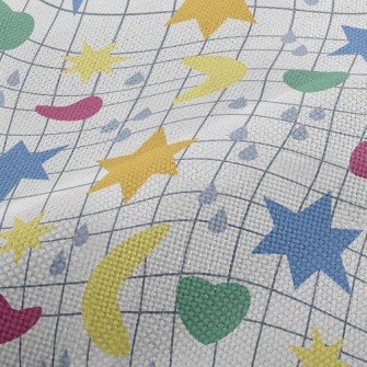 Cute Sun Starry Sky Doodle Performance Linen