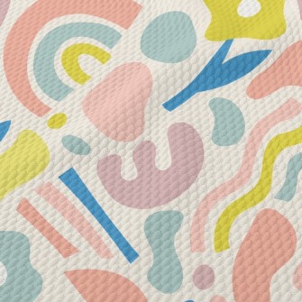 Abstract Color Block Lines Birdseye Piqué