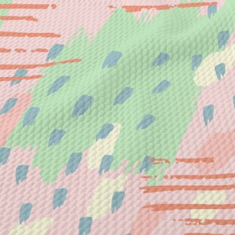 Artistic Dotted Lines Birdseye Piqué