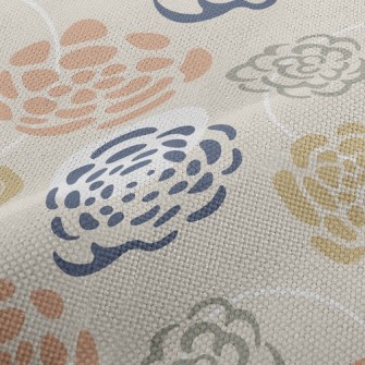 Elegant Blooming Flowers Performance Linen