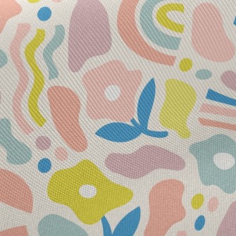 Abstract Color Block Lines Twill