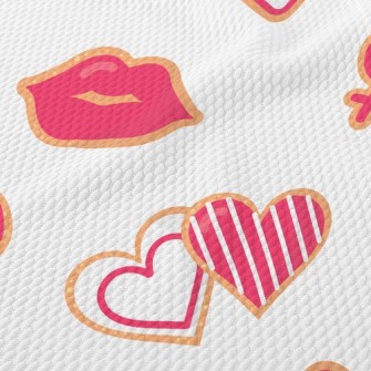 Love Wings Red Lips Birdseye Piqué