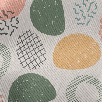 Abstract Large And Small Round Standard Corduroy