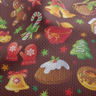 Christmas Turkey Dinner Athletic Mesh Flat Back