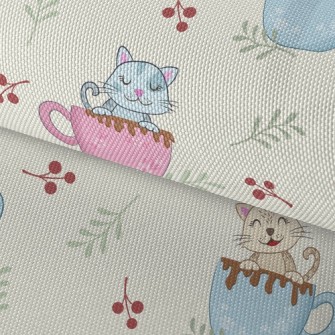 Cute Cup Cat Waterproof Oxford