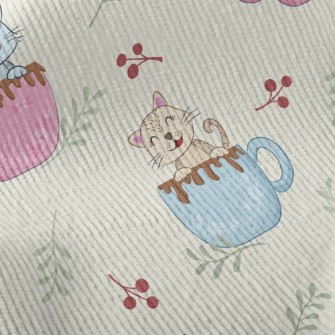 Cute Cup Cat Standard Corduroy