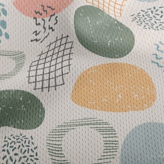 Abstract Large And Small Round Athletic Mesh Flat Back