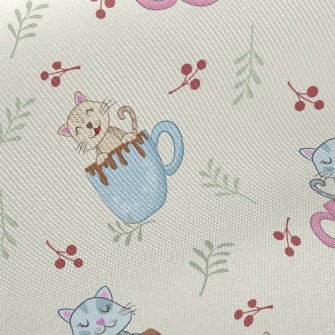 Cute Cup Cat Twill