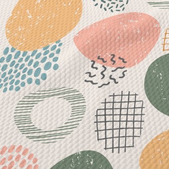 Abstract Large And Small Round Birdseye Piqué