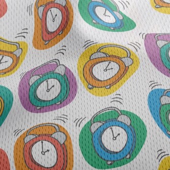 Colorful Little Alarm Clock Athletic Mesh Flat Back