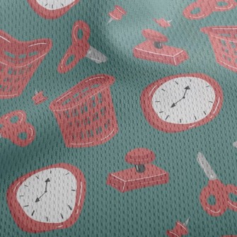 Scissors Basket Book Nails Athletic Mesh Flat Back