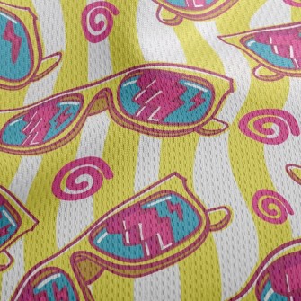 Handsome Style Glasses Athletic Mesh Flat Back