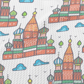 Magical Russian Castle Birdseye Piqué