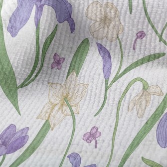 Violet White Flowers Terry