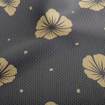 Classic Elegant Yellow Flower Athletic Mesh Flat Back