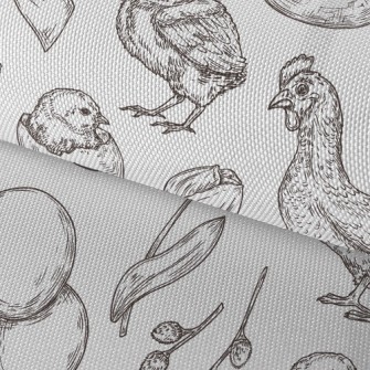 Cock With Chick Waterproof Oxford