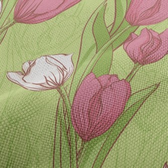 Two Color Elegant Tulips Performance Linen