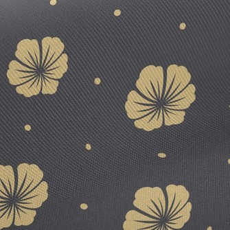 Classic Elegant Yellow Flower Twill